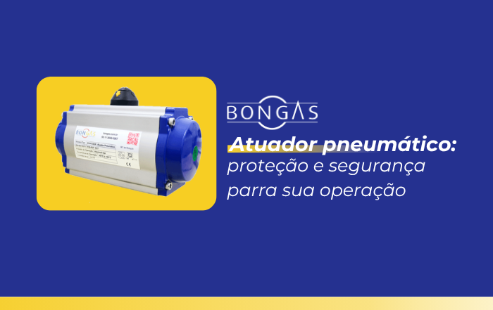 atuador pneumático BONGAS instalado em válvula