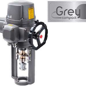 Atuadores Multivoltas Grey-L Compact com invólucro IP68 NEMA 4/6 e volante.