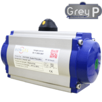 Atuadores pneumáticos em alumínio – Linha Grey-P Aluminium com indicador de posição e interface Namur