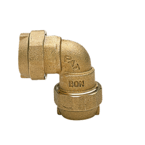 Conexões Metal PE – H0310 angular bijunta para tubos de polietileno.