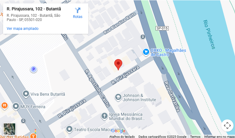 Localização do EspaçoBIS em São Paulo, Butantã.